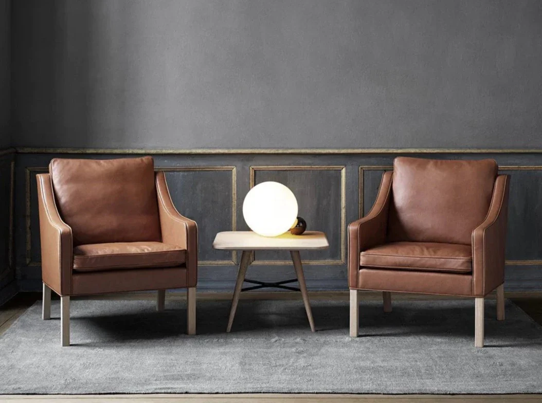 FREDERICIA BORGE MOGENSEN 2207 LOUNGE CHAIR W27.4" x D32.3" x H33" x SH 16.9" - Image 4