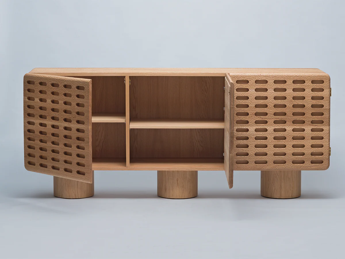 AGNES STUDIO CODICE 3-DOOR CREDENZA L78" x D16.5" x H33" - Image 2