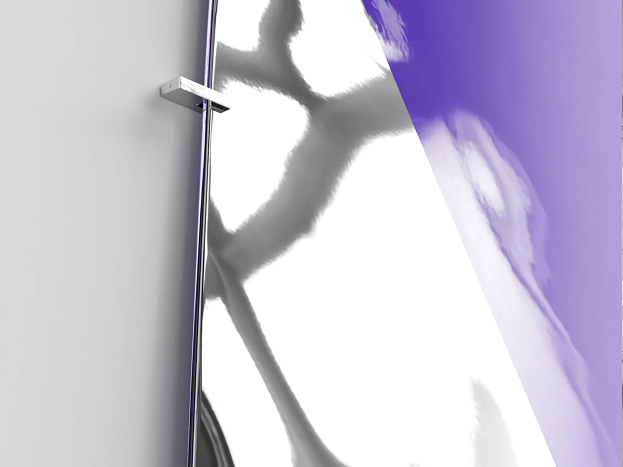 ANALOG BIRGITTA HOMBURGER INITĂ MIRROR / OBLIQUE PURPLE W26" x H36" - Image 3