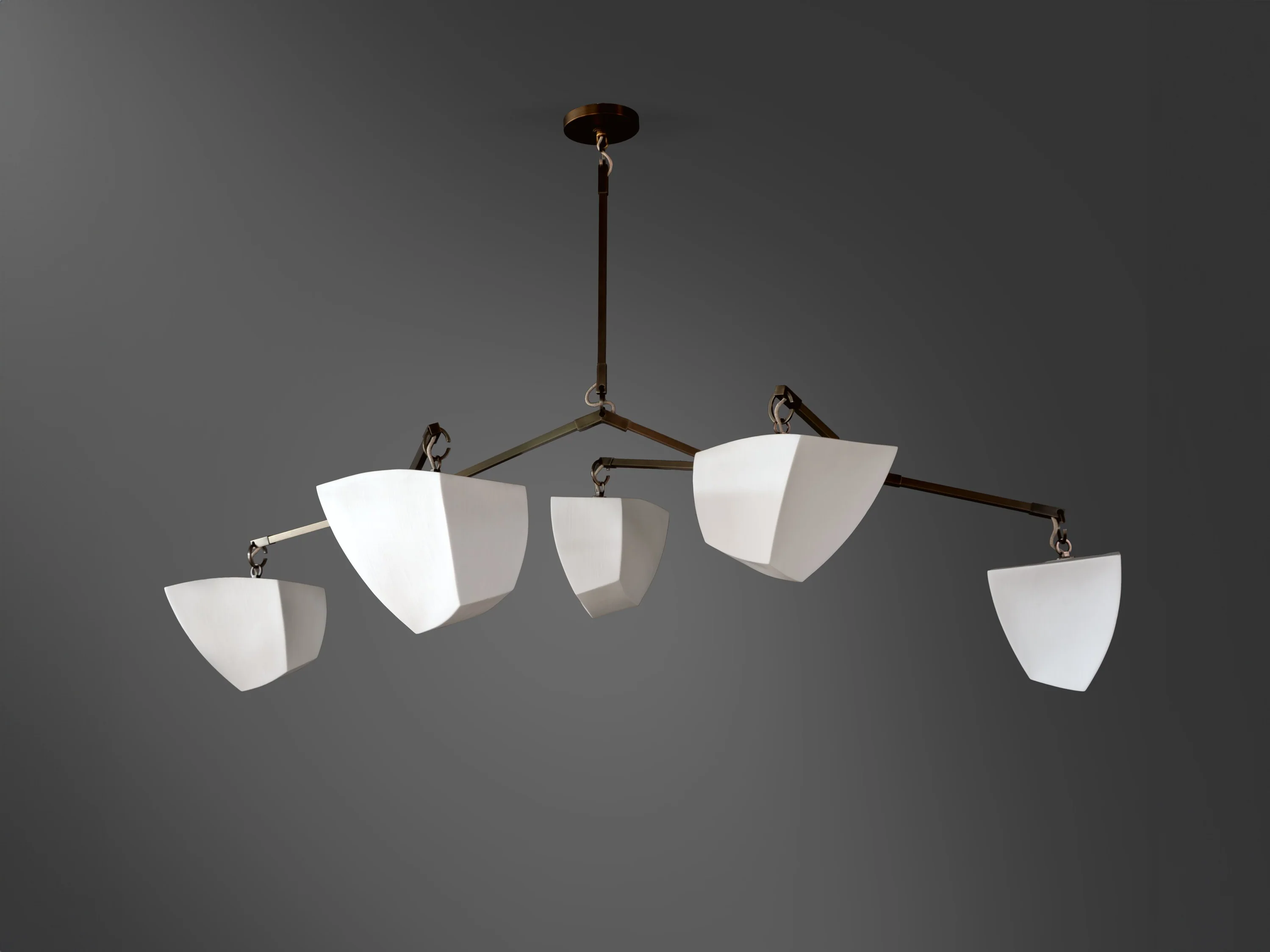 ANDREA CLAIRE STUDIO PORCELAIN CASSIOPEIA 5 V1 MOBILE CHANDELIER H17” x L57” x W26” - Image 2