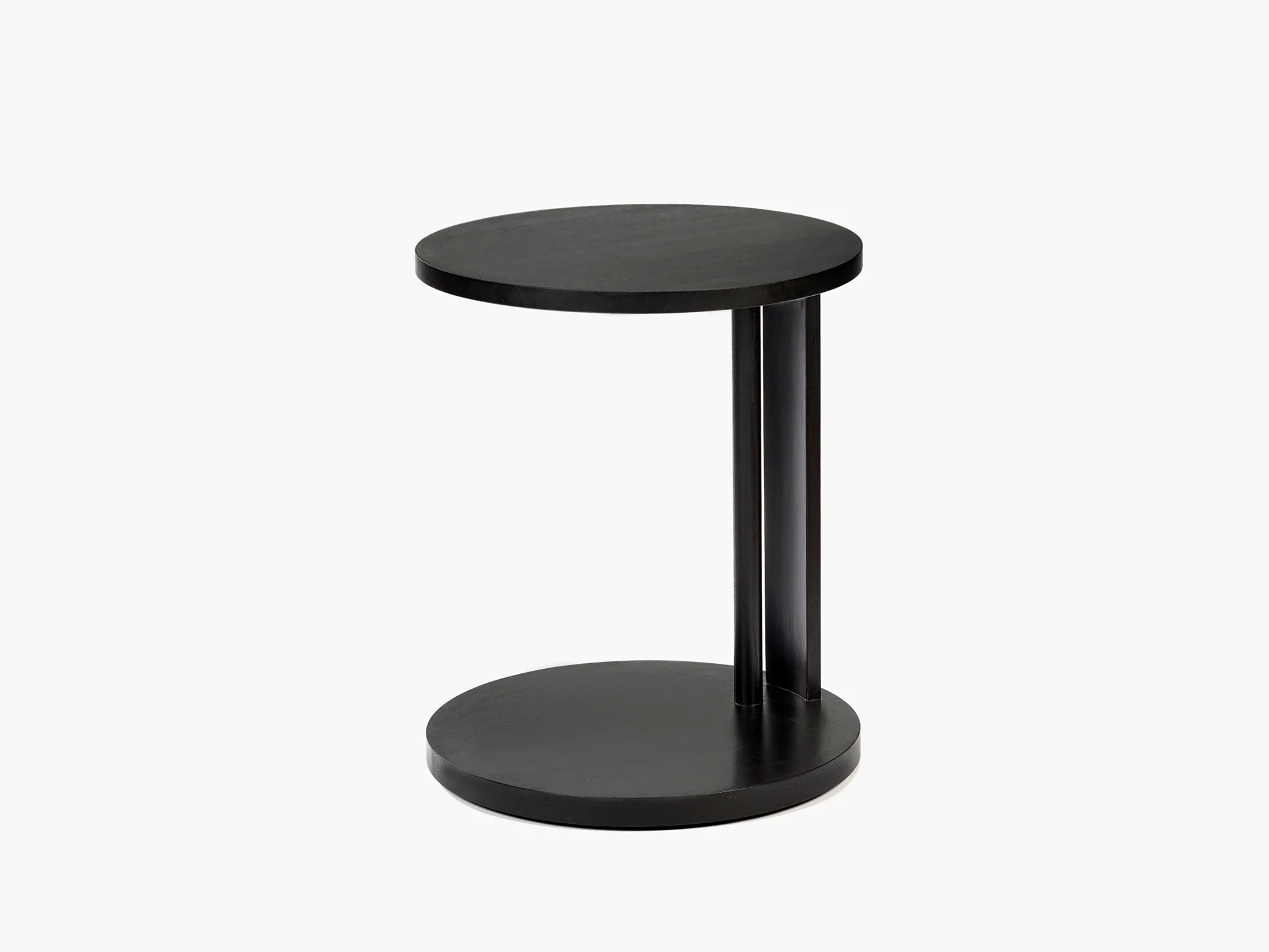 ANN DEMEULEMEESTER AURA SIDE TABLE LOW / BLACKENED OAK Ø20" x H24.2" - Image 3
