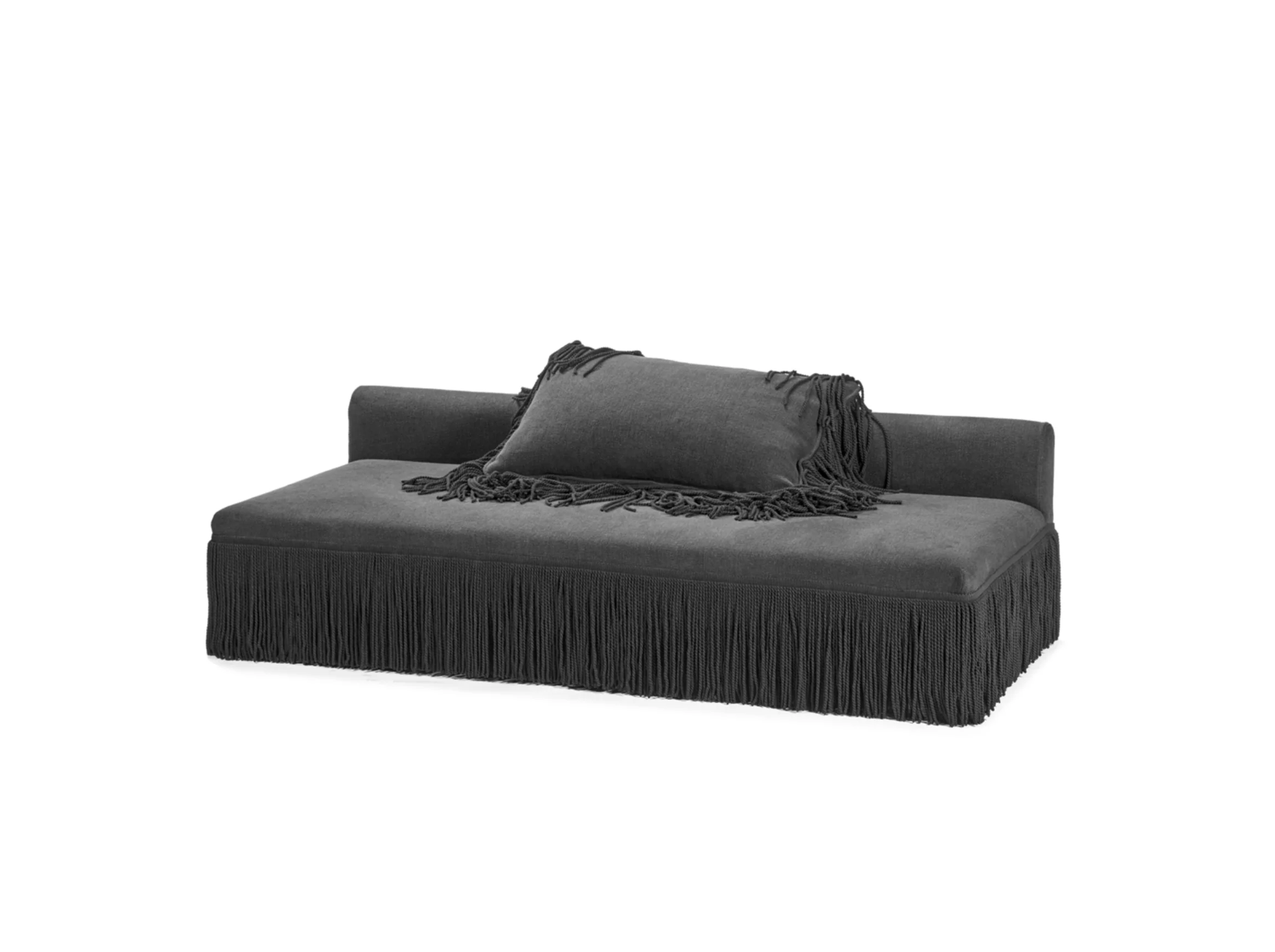 ANN DEMEULEMEESTER FROU SOFA + 1 CUSHION / BLACK L81" x W36.5" x H23.5" - Image 3