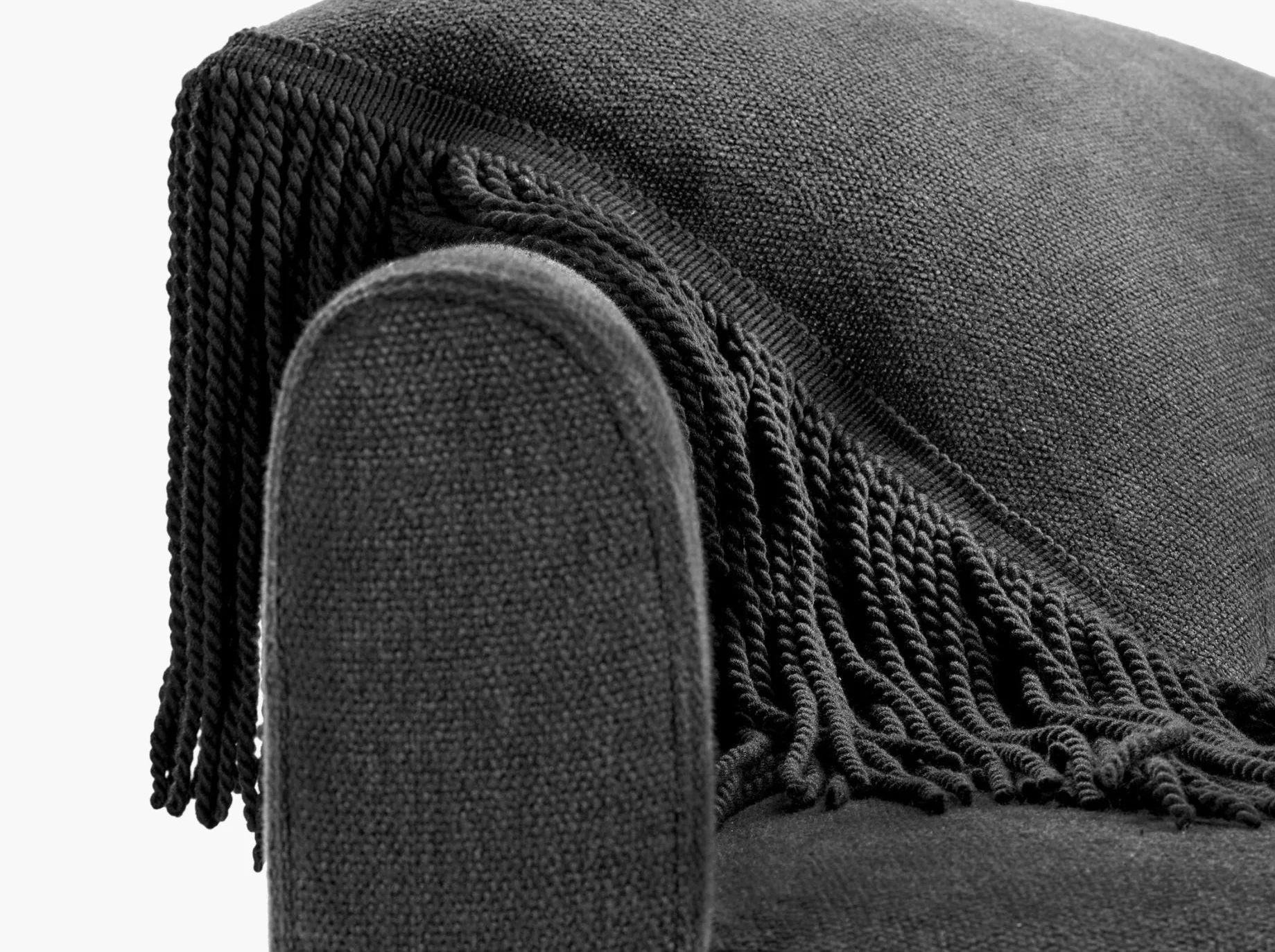ANN DEMEULEMEESTER FROU SOFA + 1 CUSHION / BLACK L81" x W36.5" x H23.5" - Image 4