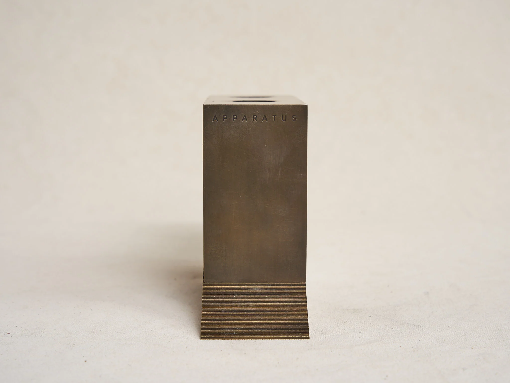 APPARATUS CANDLE BLOCKS / AGED BRASS W5.5" x D2" x H3.5" - Image 5