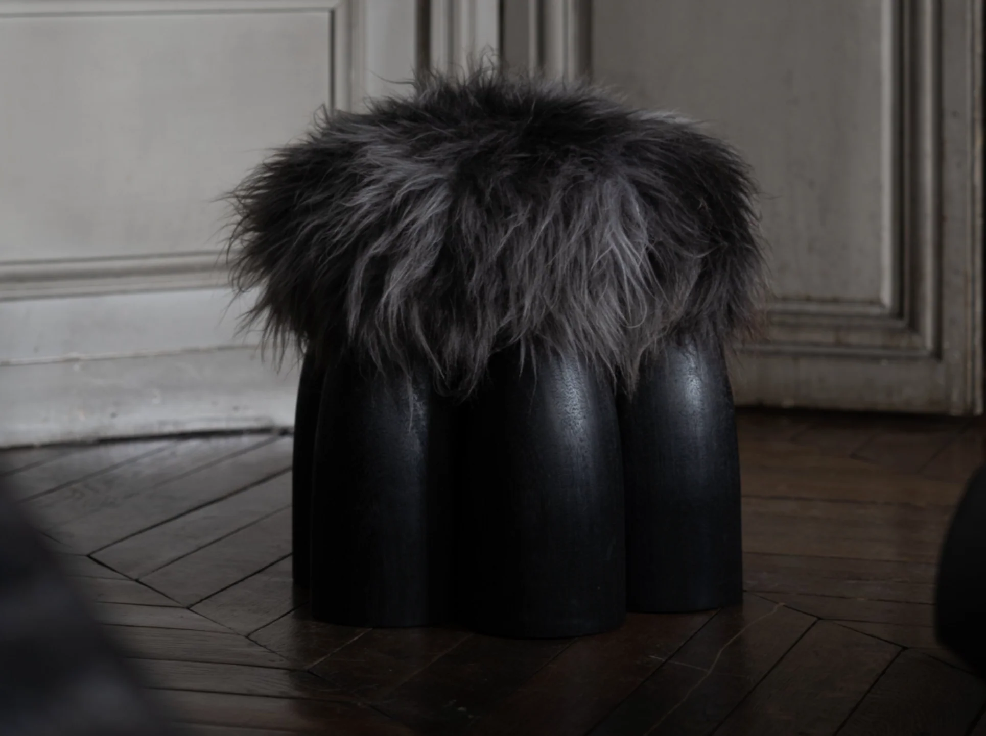 ARNO DECLERCQ SENUFO OTTOMAN Ø17.5" x H16" - Image 3