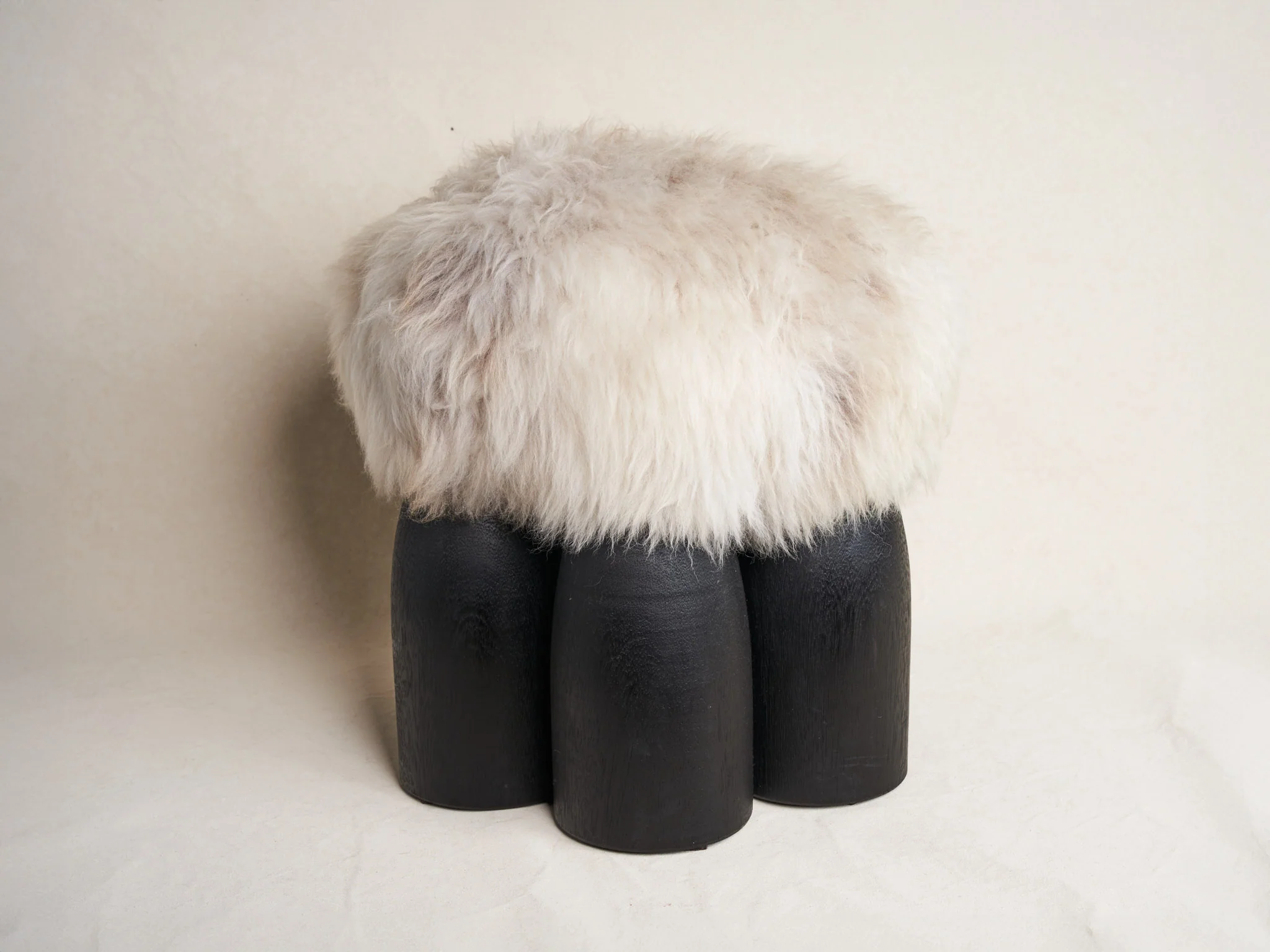 ARNO DECLERCQ SENUFO OTTOMAN Ø17.5" x H16" - Image 4