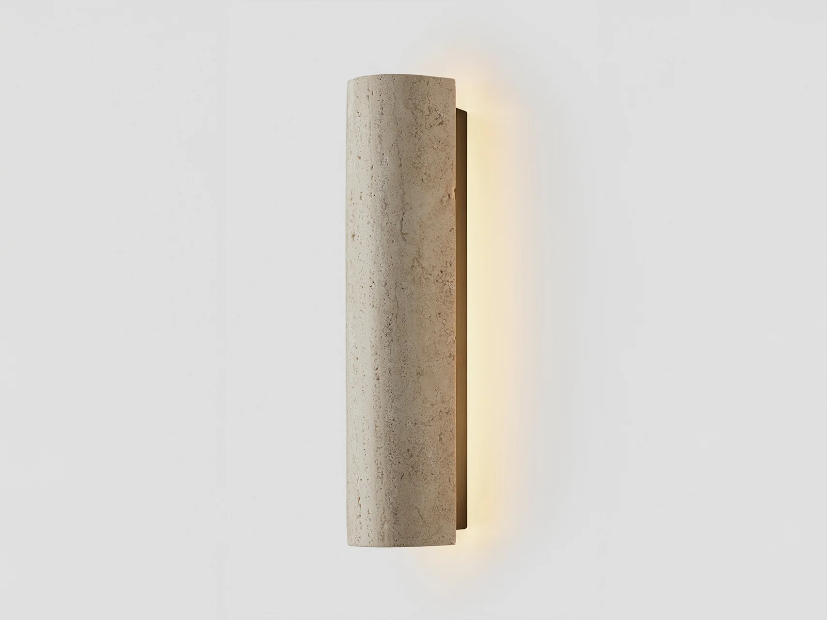 ARTICOLO STUDIOS 12:40 WALL SCONCE / TRAVERTINE H20" x W4" x D5.5 - Image 2