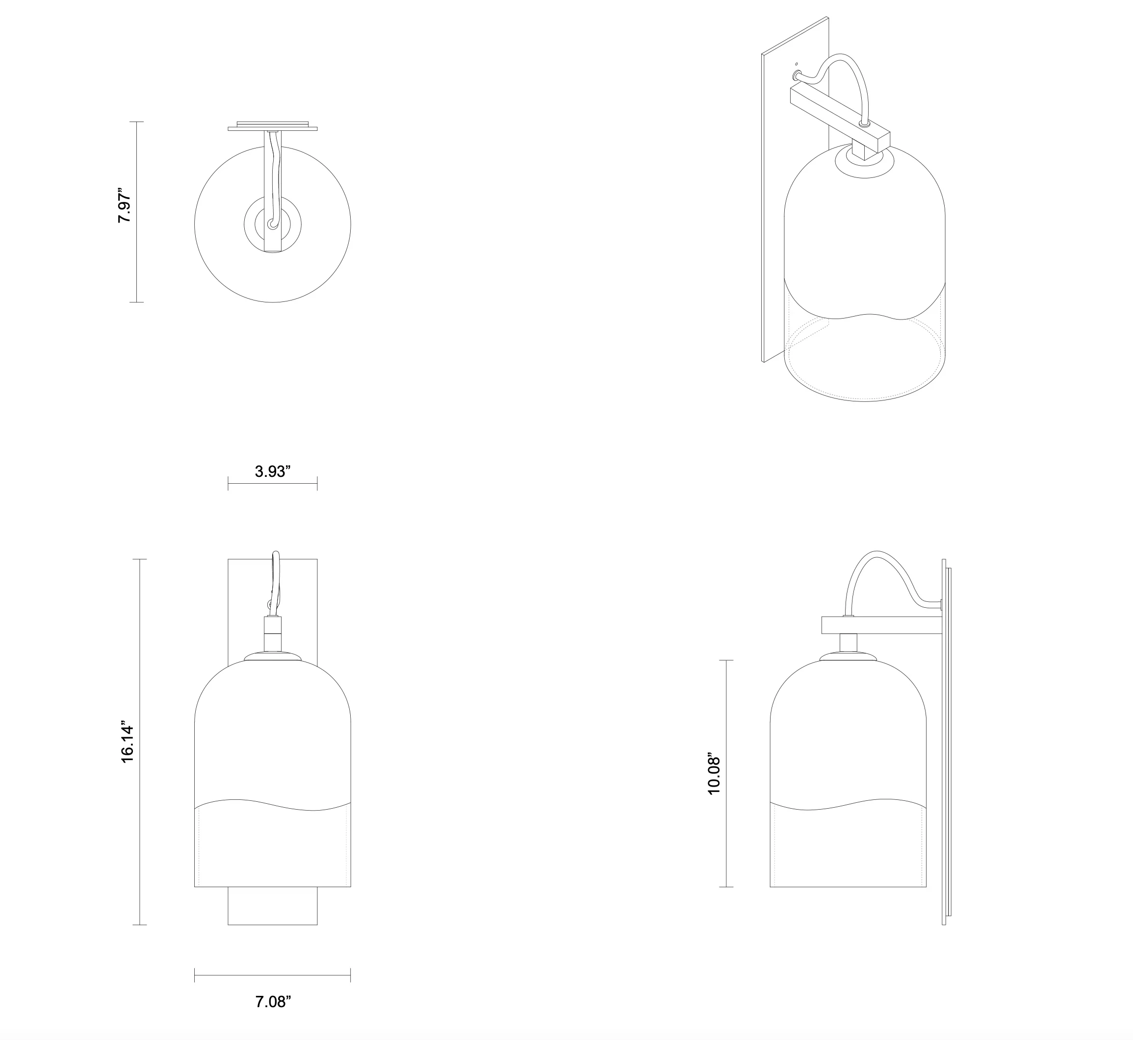 ARTICOLO MONI SCONCE LARGE H16" x Ø7" - Image 5