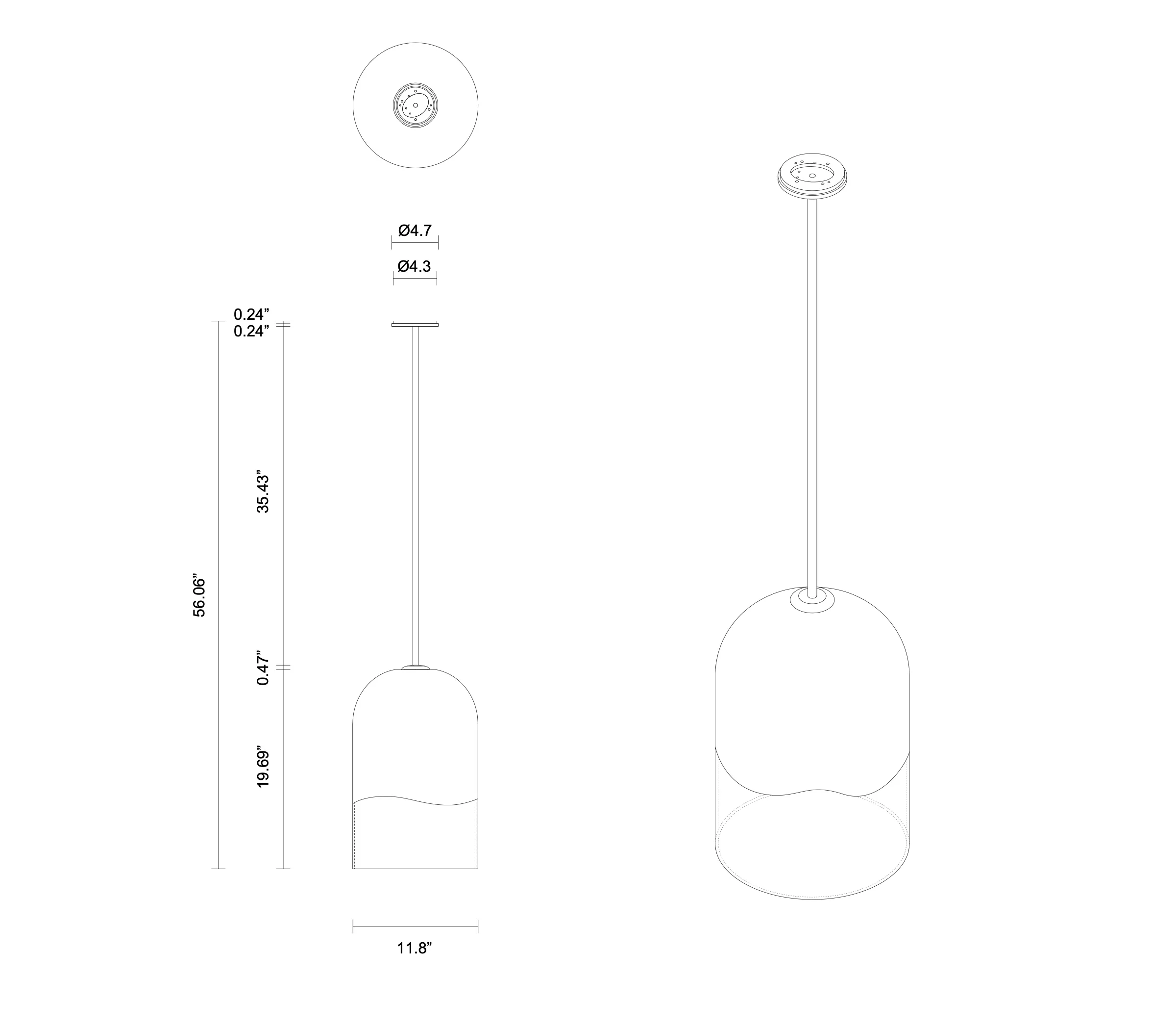 ARTICOLO MONI EXTRA LARGE PENDANT H19.69" x Ø11.8" - Image 7