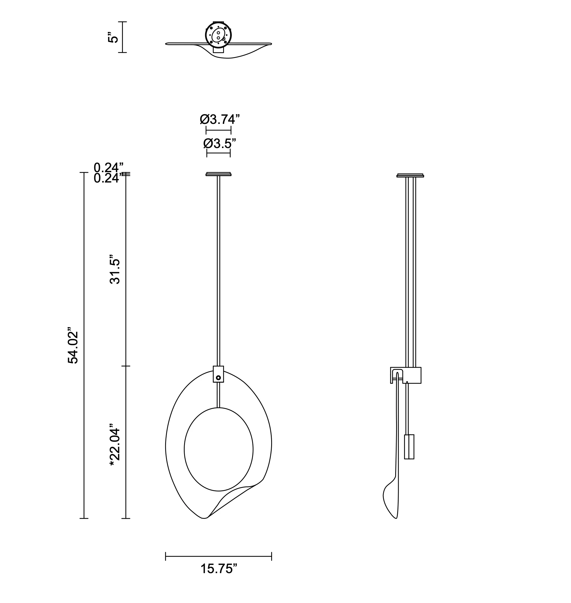 ARTICOLO OVOLO PENDANT H23.6" x W16" - Image 2