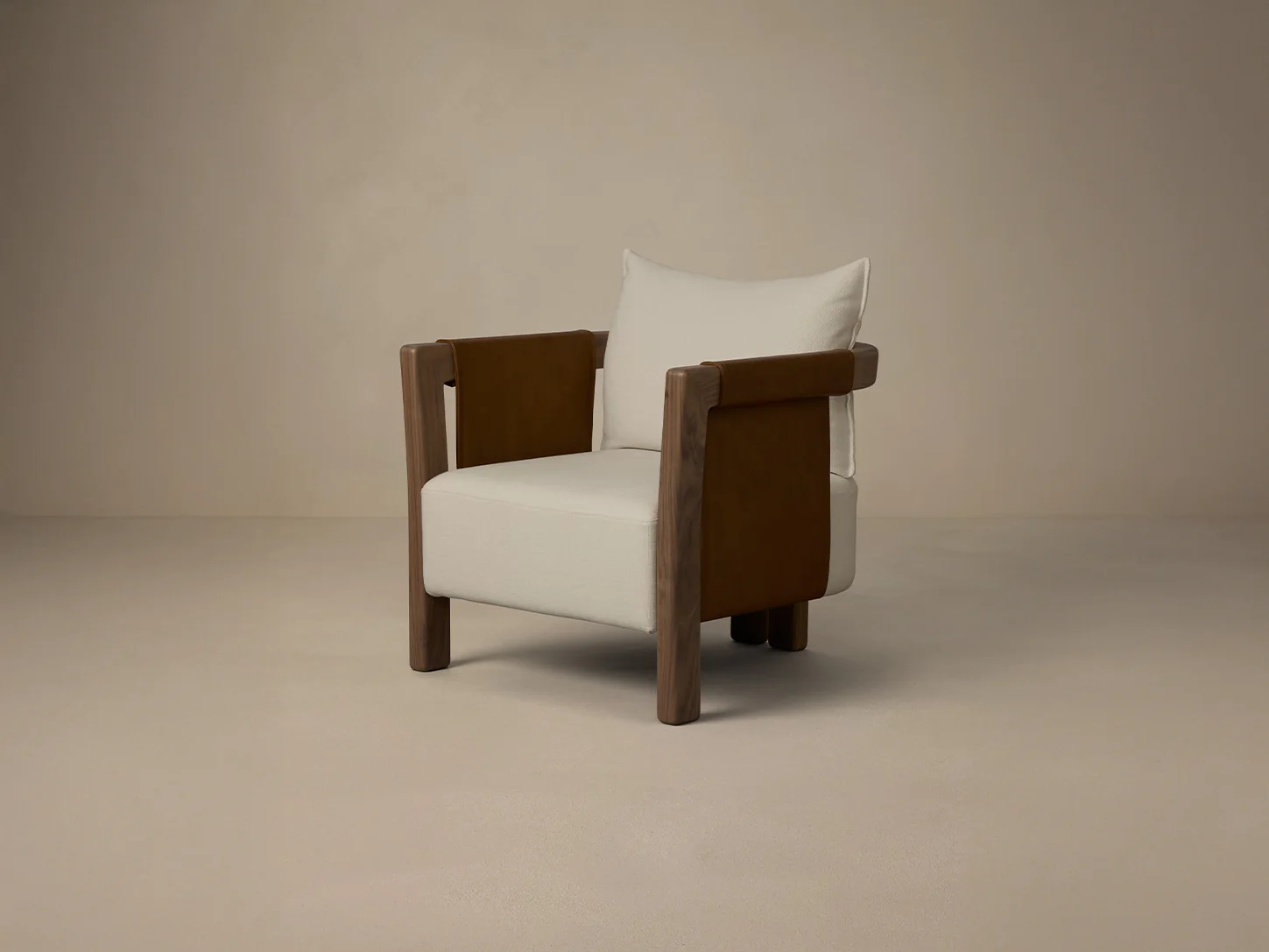ARTICOLO SADDLE ARMCHAIR W29.9" x D32" x H27"