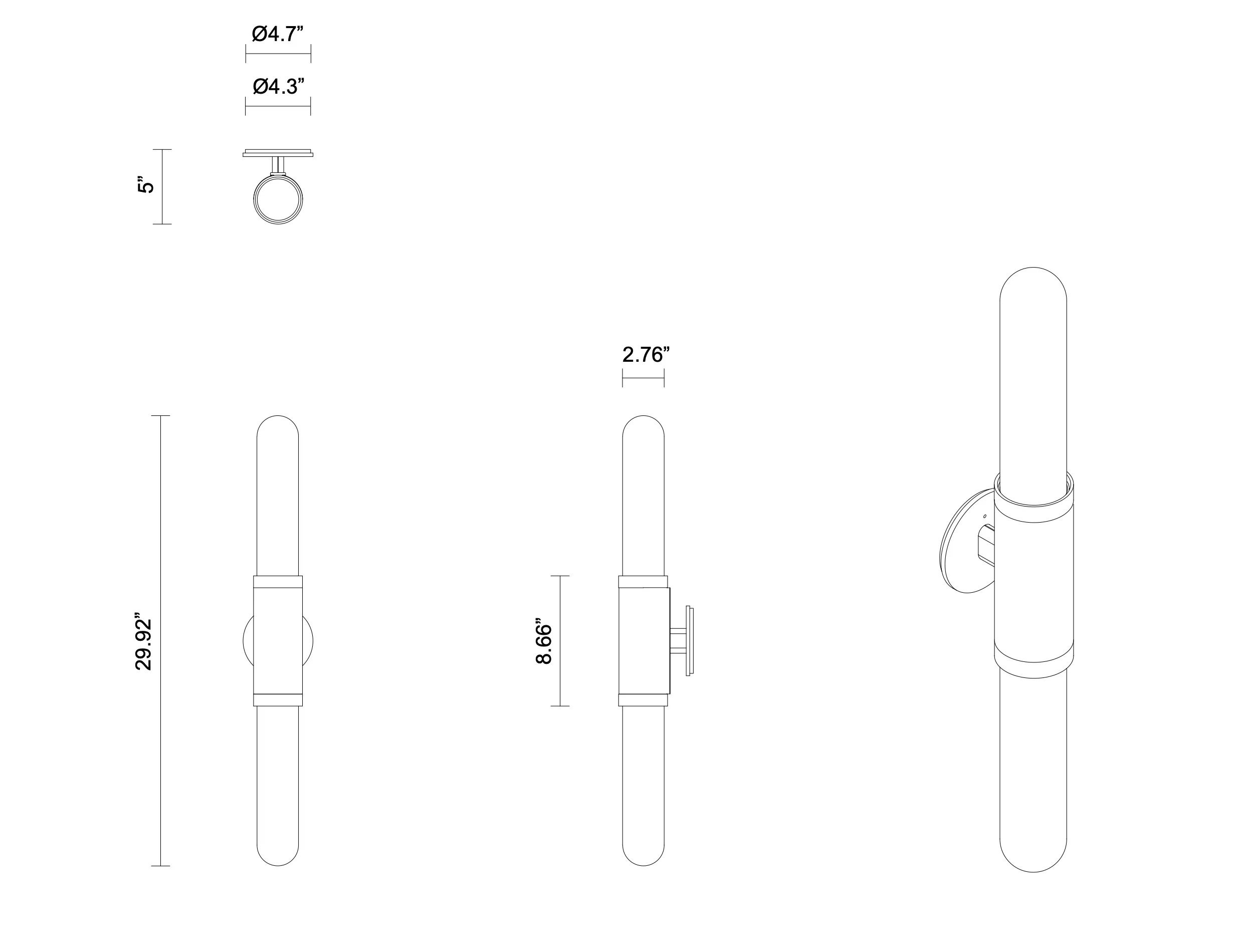 ARTICOLO SCANDAL SHORT SCONCE H30" x Ø2.76" - Image 11