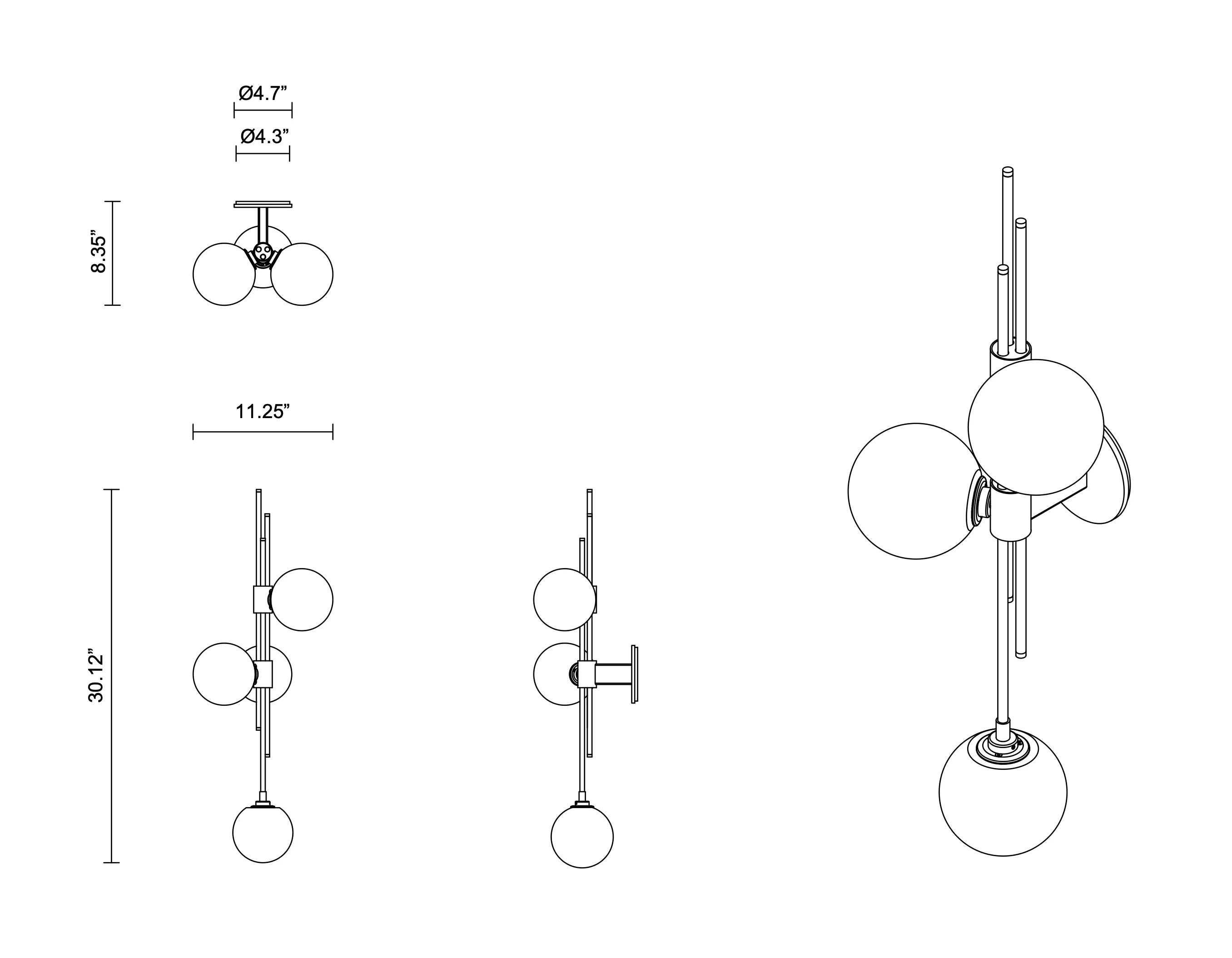 ARTICOLO TRILOGY SCONCE H30" x W11.25" - Image 15