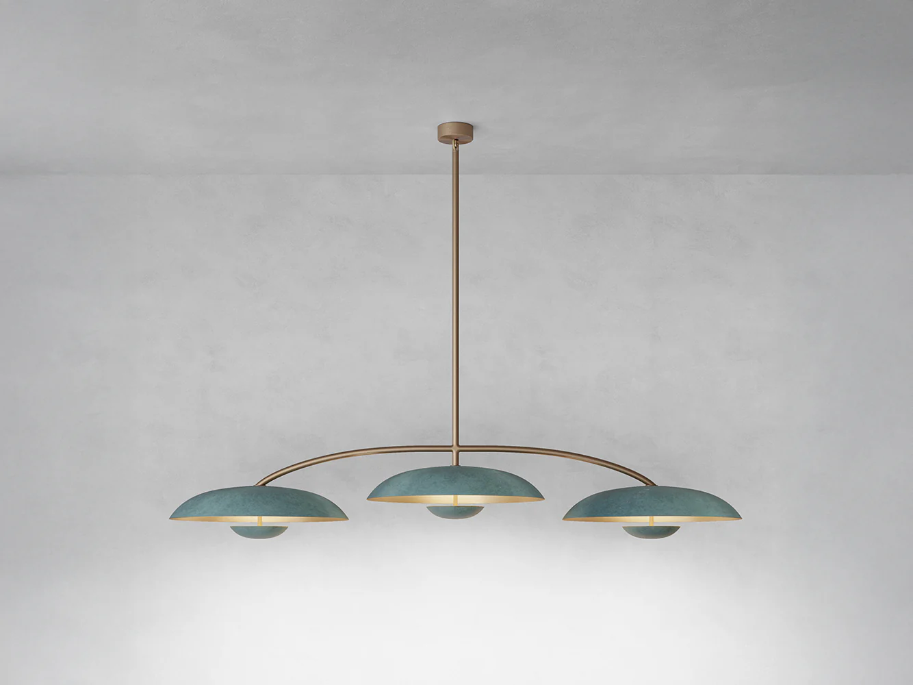 ATELIER001 COSMIC ORBIT TRIO PENDANT / VERDIGRIS