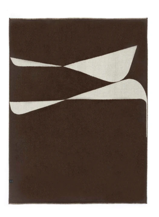 BLACKSAW BERLIN THROW IVORY / COFFEE W53" x L70" - Image 6