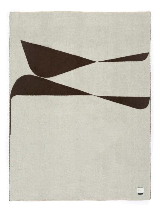BLACKSAW BERLIN THROW IVORY / COFFEE W53" x L70" - Image 7