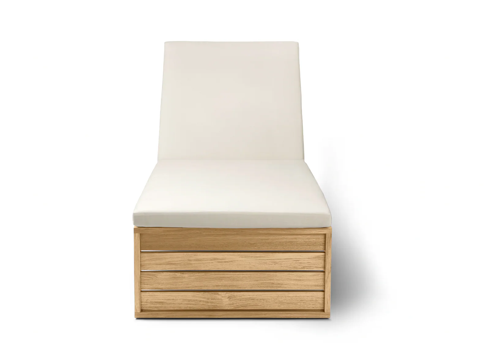 CARL HANSEN BODIL KJAER BK14 OUTDOOR TEAK CHAISE LOUNGE L80.7 X W27.6" x H13.2” - Image 4