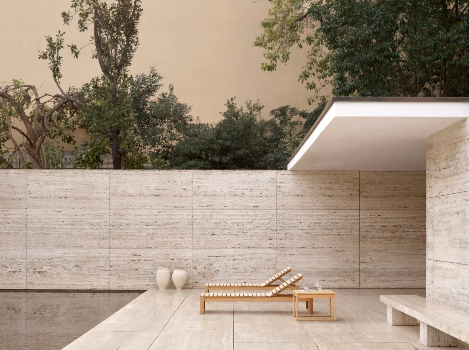 CARL HANSEN BODIL KJAER BK14 OUTDOOR TEAK CHAISE LOUNGE L80.7 X W27.6" x H13.2” - Image 5