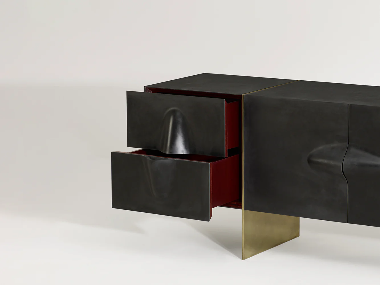 BRIAN THOREEN RUBBER CREDENZA L72" x D18" x H26" - Image 2