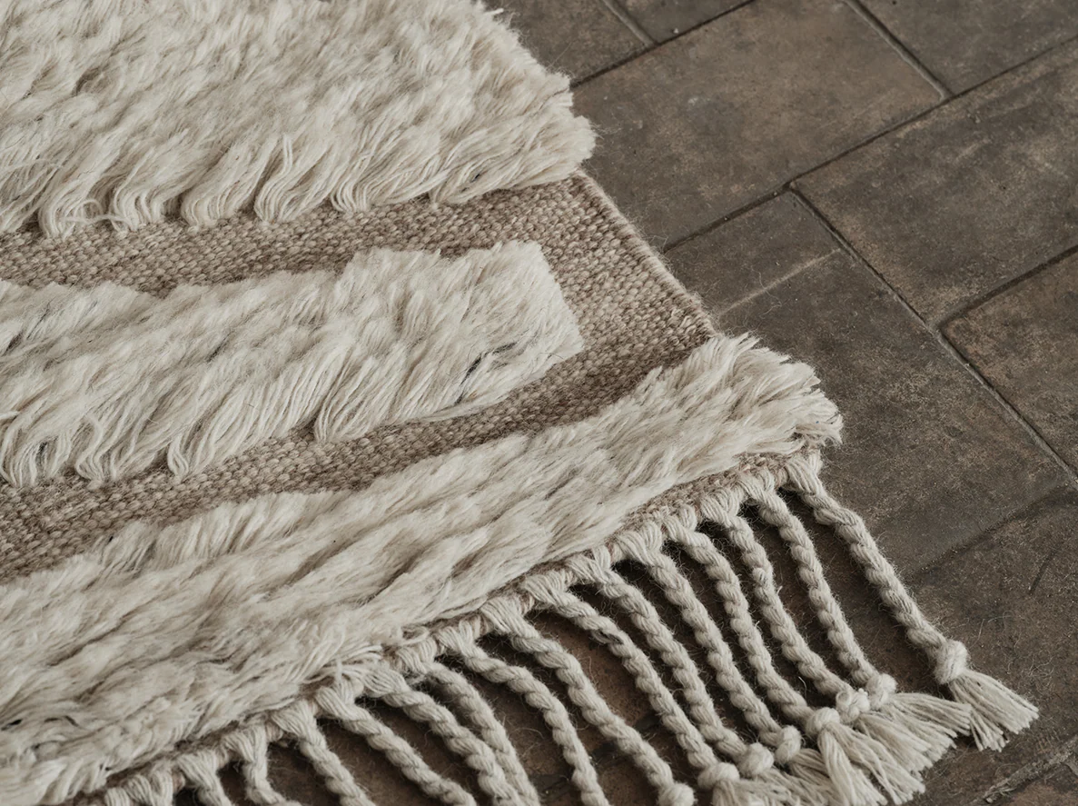 CAPPELEN DIMYR COLONNADE NO.01 RUG SAND/SHELL 3' x 8' - Image 3