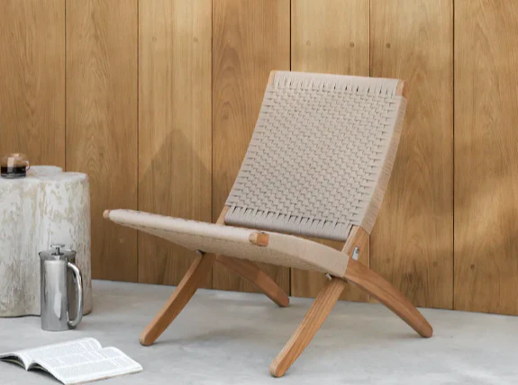 CARL HANSEN MORTEN GOTTLER MG501 OUTDOOR CUBA CHAIR L24" x W31" x H30" x SH15.4" - Image 7