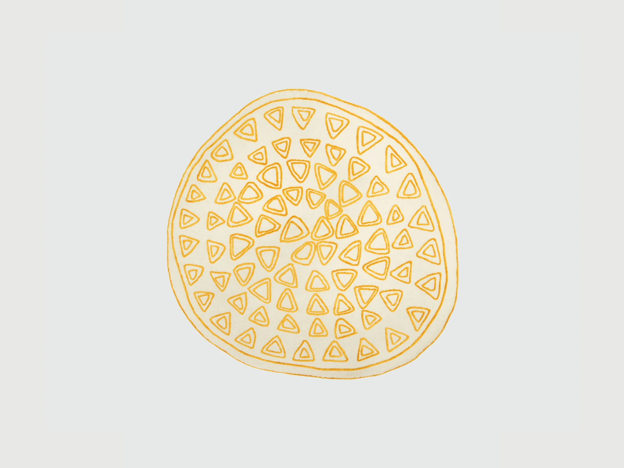 CC-TAPIS DAVID / NICOLAS NAÏF TRIANGLES RUG 8'2" x 8'2" - Image 2