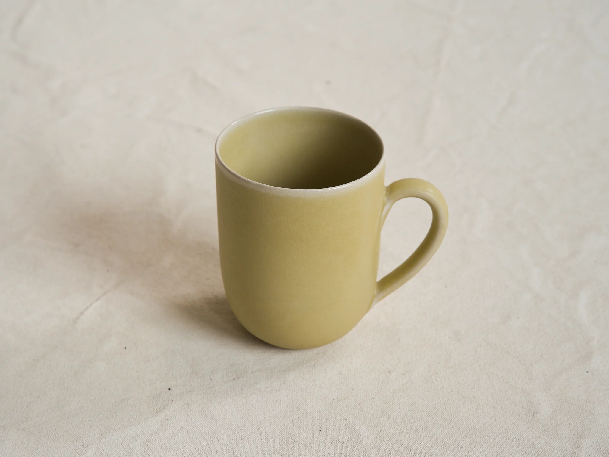 CECILE PREZIOSA LARGE CUP WITH HANDLE / LEMON H4.3" x Ø3.3" - Image 2