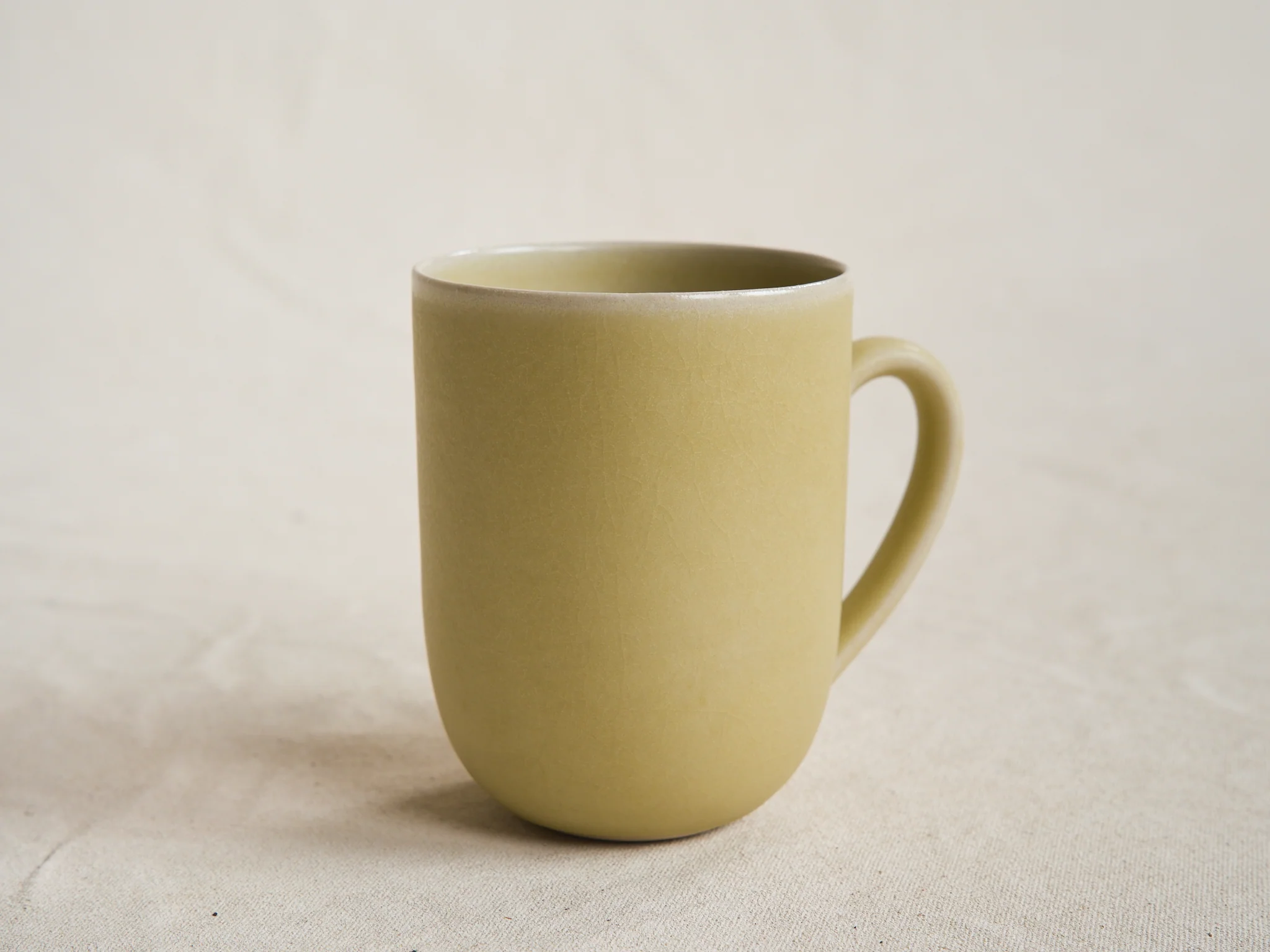 CECILE PREZIOSA LARGE CUP WITH HANDLE / LEMON H4.3" x Ø3.3" - Image 3