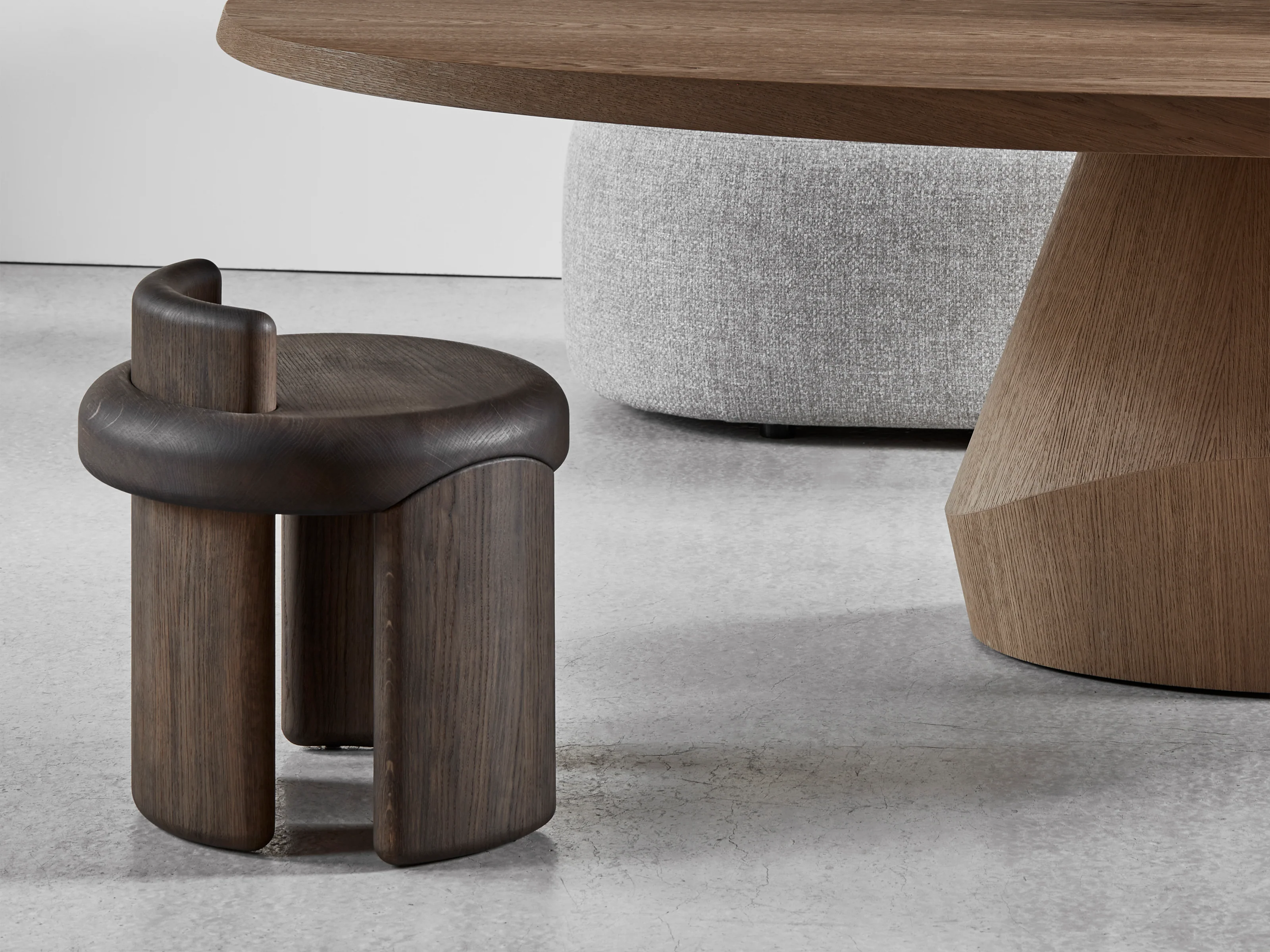 COLLECTION PARTICULIÈRE LUCA ERBA KAFA STOOL / WOOD Ø19.7" x H21.7" - Image 5