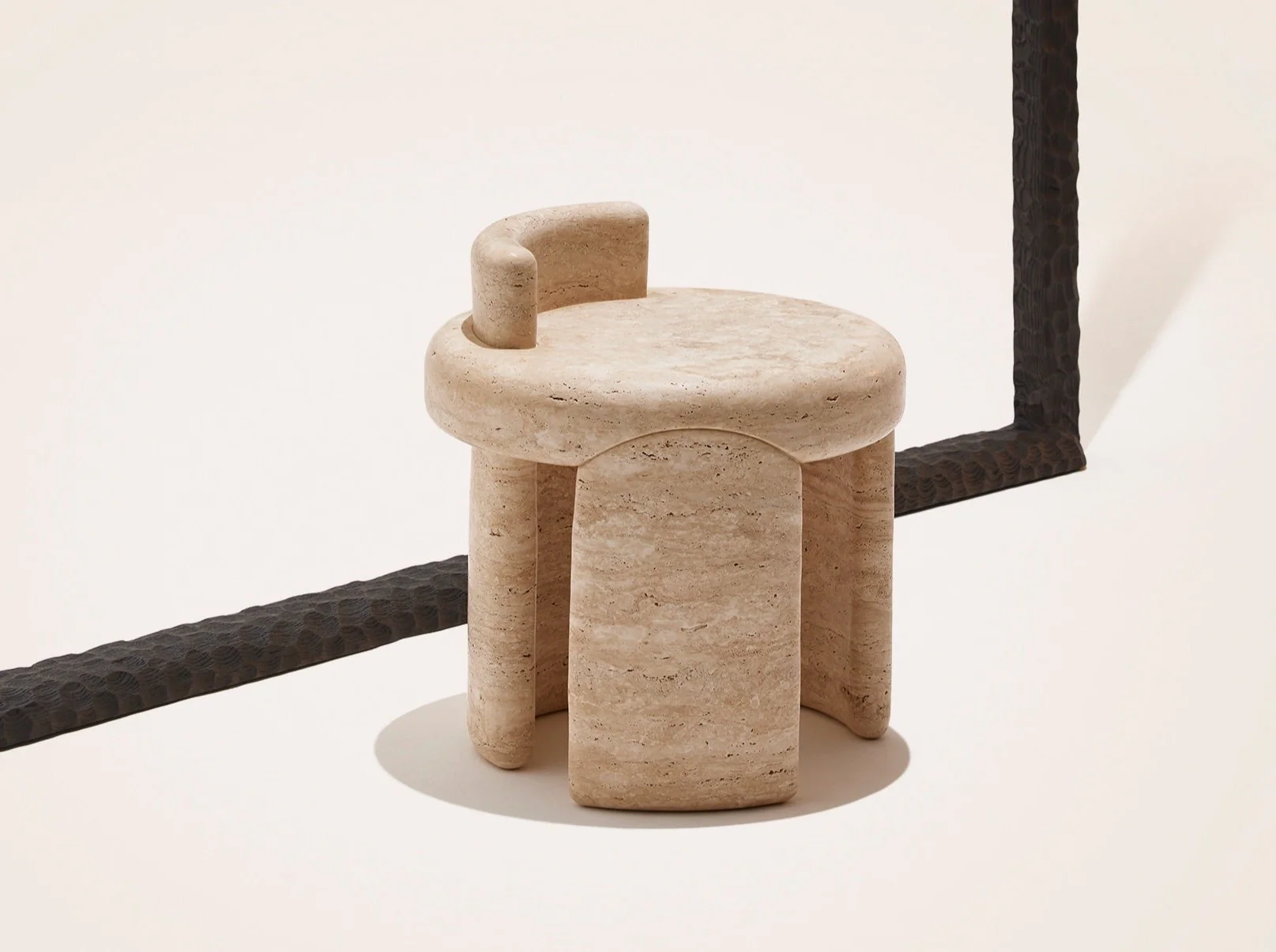COLLECTION PARTICULIÈRE KAFA STOOL / STONE Ø19.7" x H21.7" - Image 2