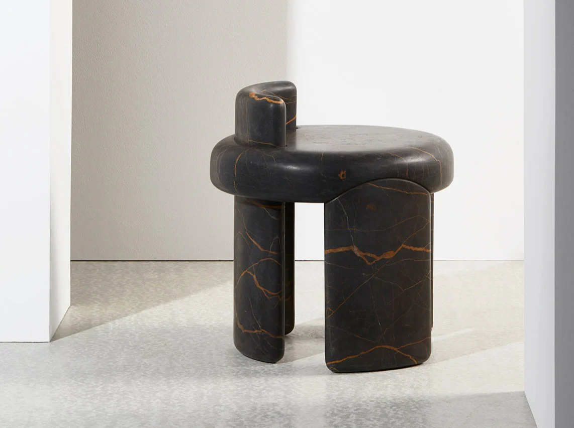 COLLECTION PARTICULIÈRE KAFA STOOL / STONE Ø19.7" x H21.7" - Image 3