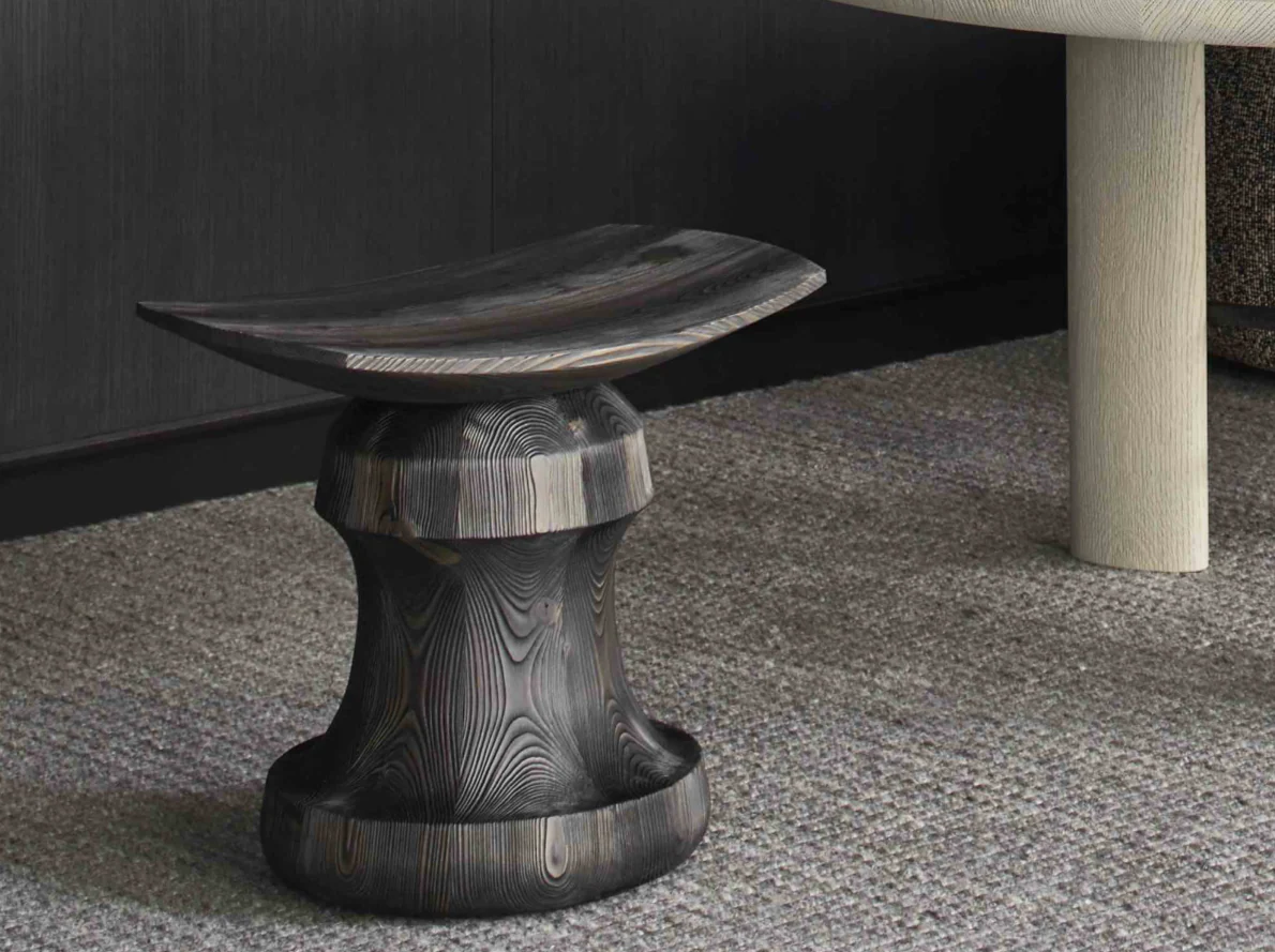 COLLECTION PARTICULIÈRE ROI STOOL / WOOD 19.2" x 13.7" x H17.7" x SH16.7" - Image 3