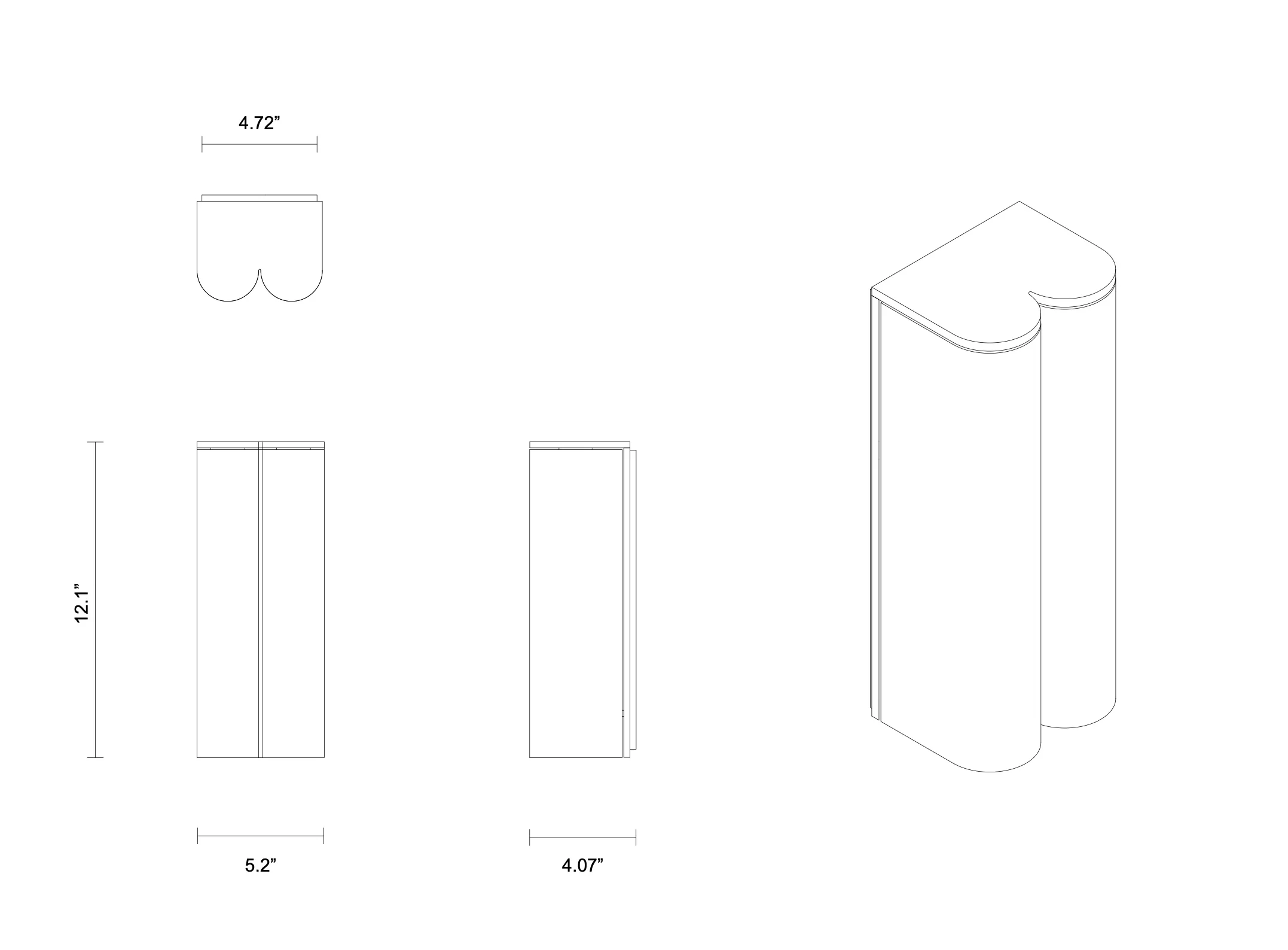 ARTICOLO SLIM SIDE X SIDE WALL SCONCE H12" x W5.2” x D4" - Image 2