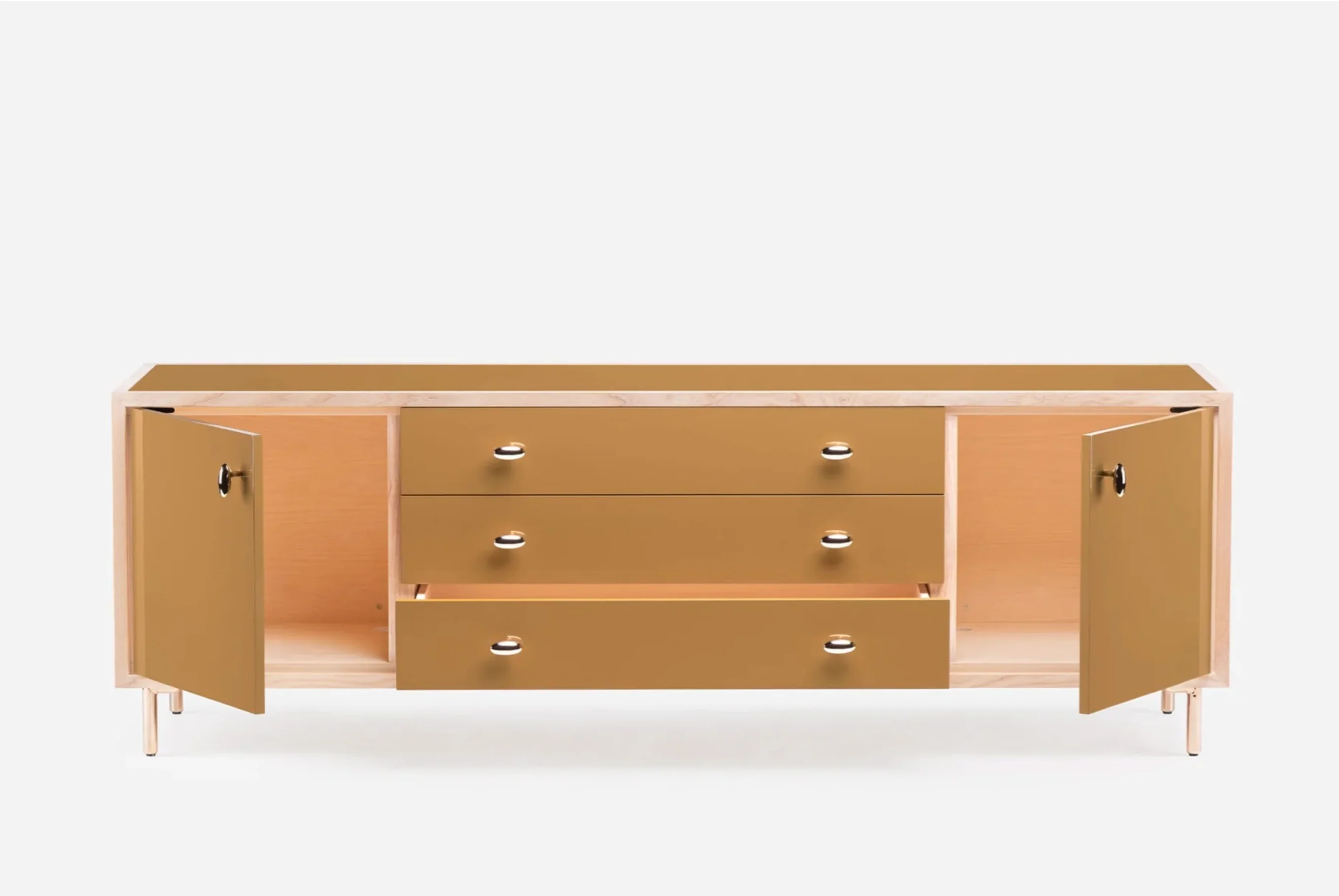 DE LA ESPADA JASON MILLER CLASSON SIDE BOARD 2-DOOR / 3-DRAWER L84" x D23.5" x H28” - Image 4