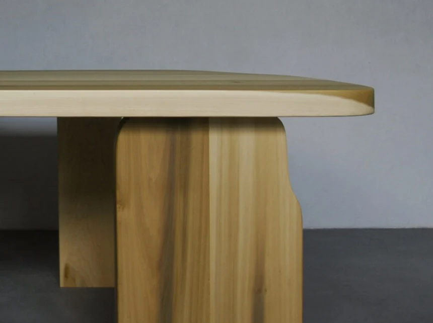 DESTROYERS BUILDERS WINDOWS OF BO BARDI DINING TABLE / NATURAL H29.5" x D40" x W80" - Image 2