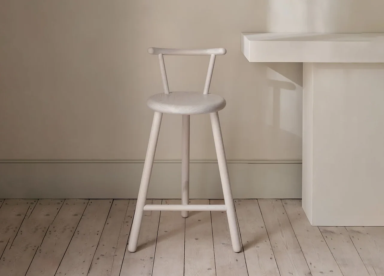 EDWARD COLLINSON LOW BACK BARSTOOL W18.7" x D18.9" x H33.6" x SH25.5" - Image 3