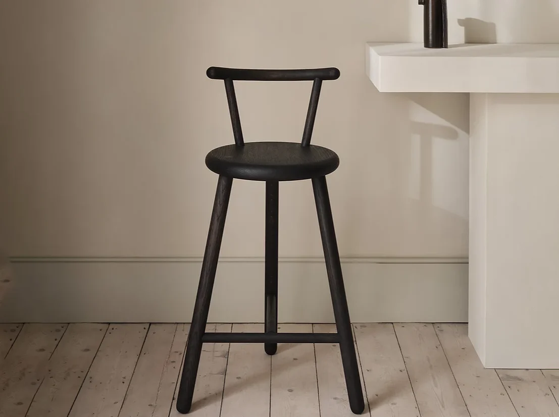 EDWARD COLLINSON LOW BACK BARSTOOL W18.7" x D18.9" x H33.6" x SH25.5" - Image 4