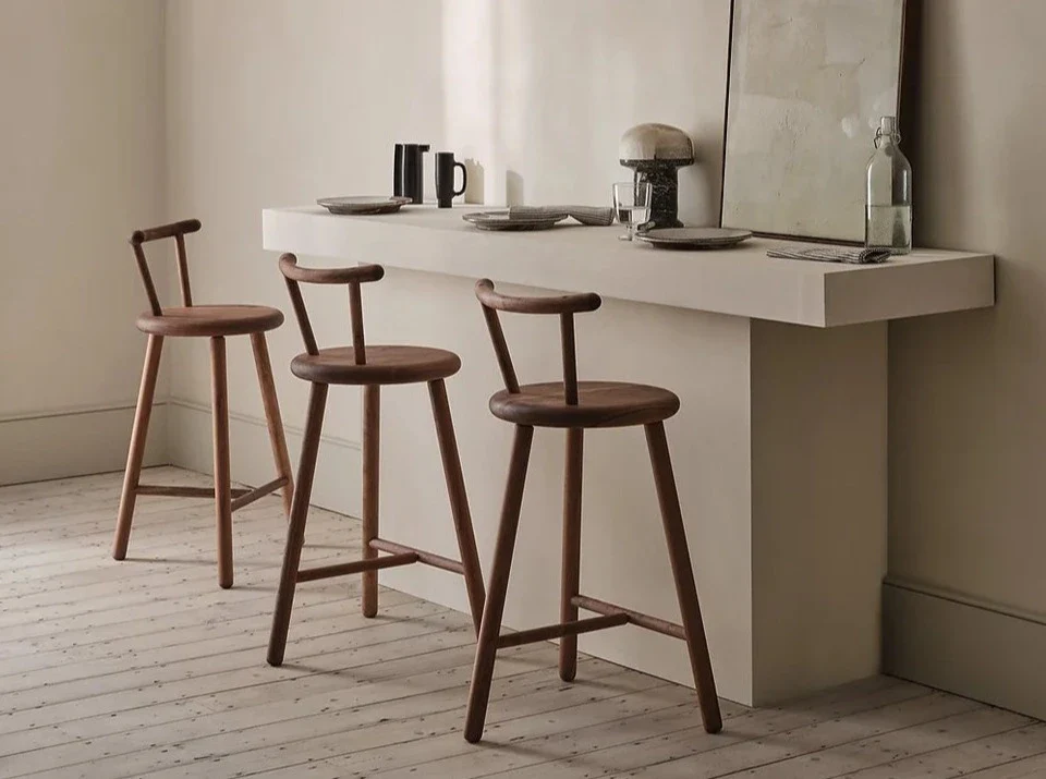 EDWARD COLLINSON LOW BACK BARSTOOL W18.7" x D18.9" x H33.6" x SH25.5" - Image 5