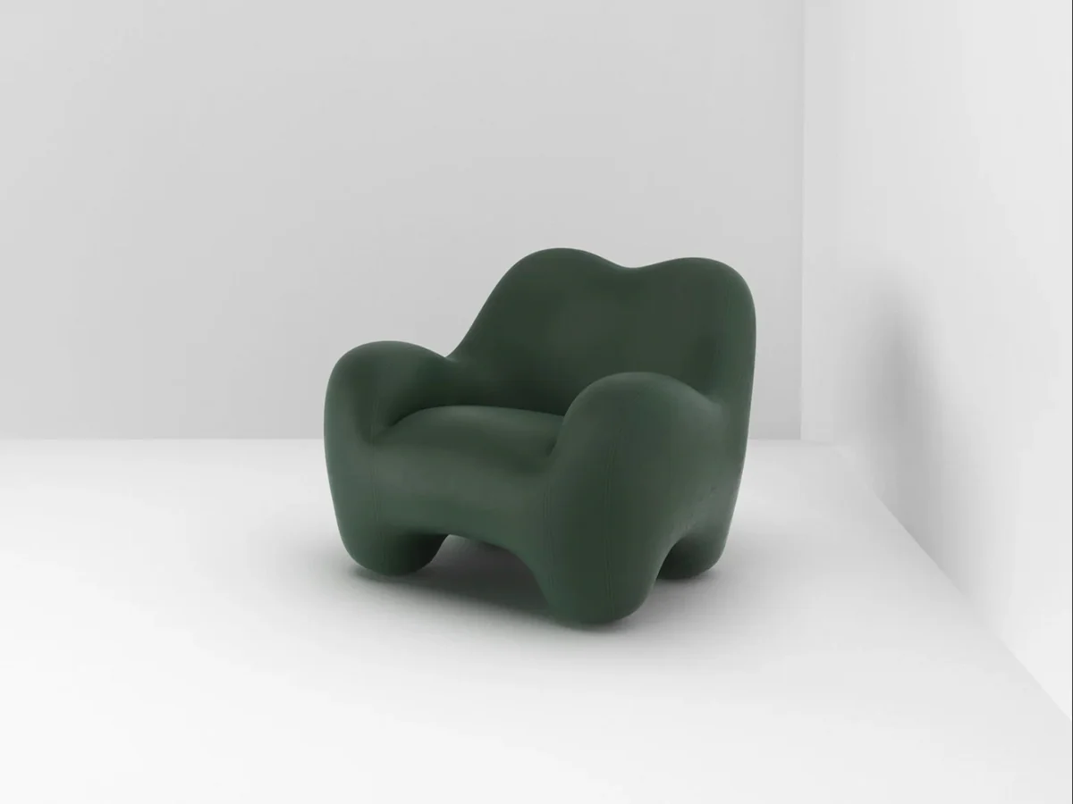 FAYE TOOGOOD GUMMY ARMCHAIR / SAVANNE LEATHER H34.6" x W41.7" x D41.7" x SH17.3" - Image 3