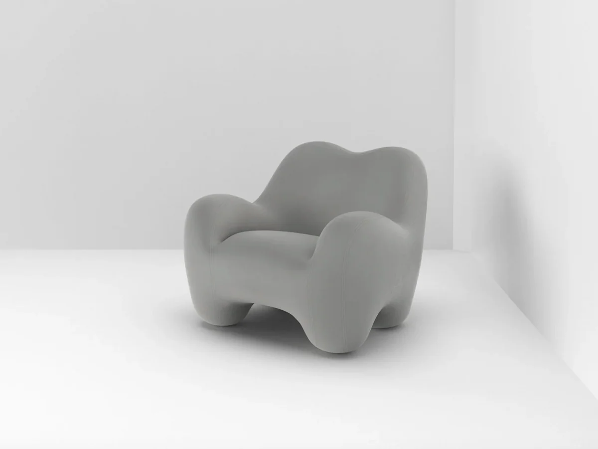 FAYE TOOGOOD GUMMY ARMCHAIR / SAVANNE LEATHER H34.6" x W41.7" x D41.7" x SH17.3" - Image 4