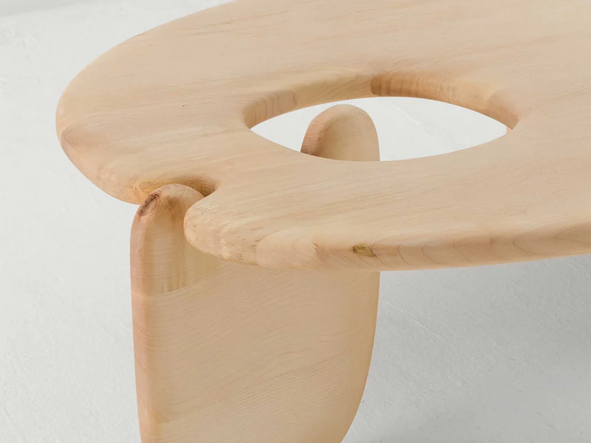 FAYE TOOGOOD PALETTE COFFEE TABLE / SYCAMORE H15.4" x W59.1" x D39.4" - Image 3