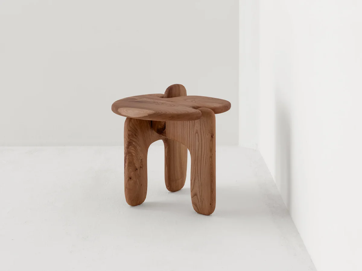 FAYE TOOGOOD PALETTE SIDE TABLE / LIMED OAK H19.3" x W20.5" x D20.1" - Image 3