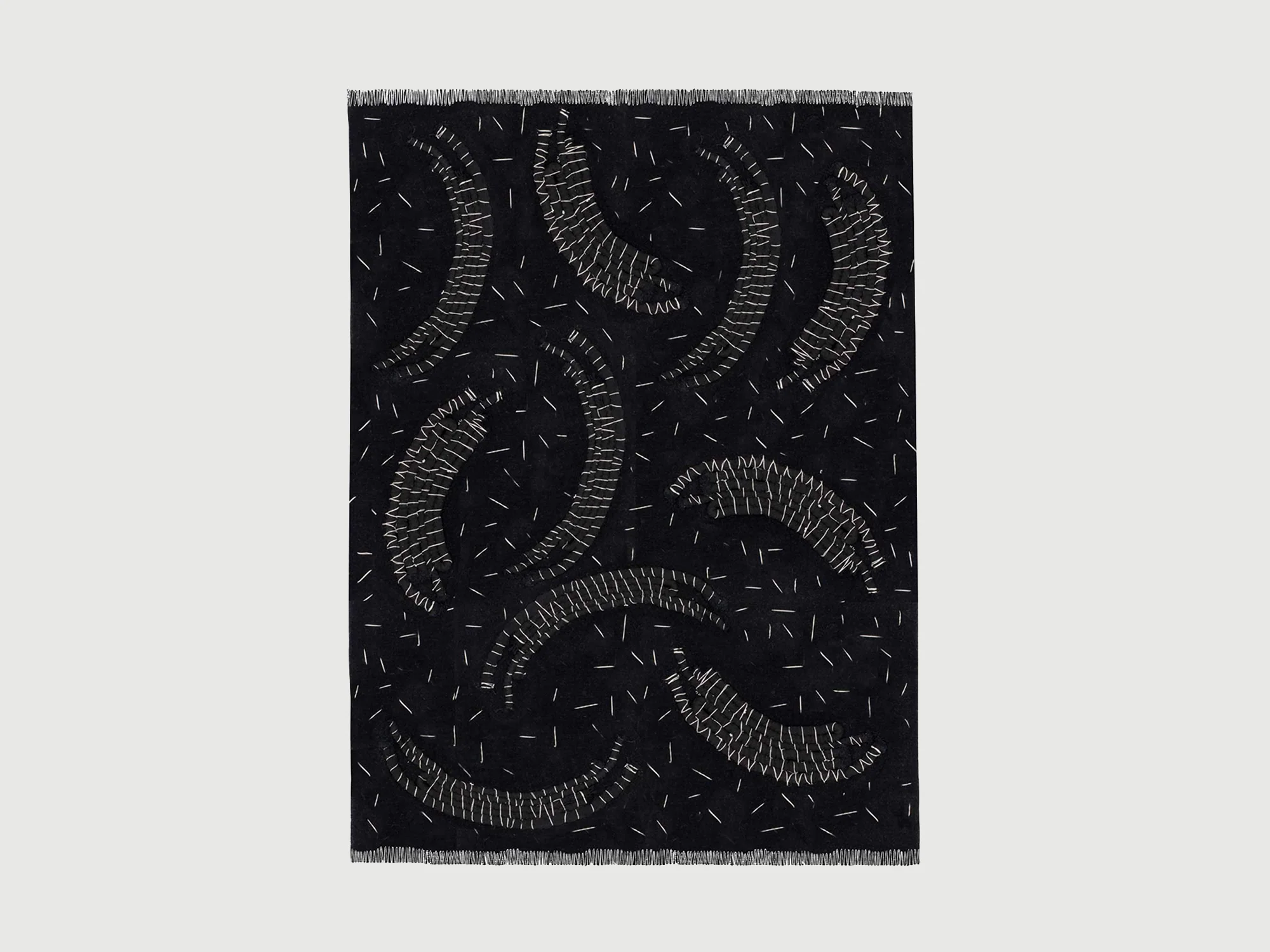 CC-TAPIS FAYE TOOGOOD QUILT RUG / CHARCOAL 7'5" x 9'8"