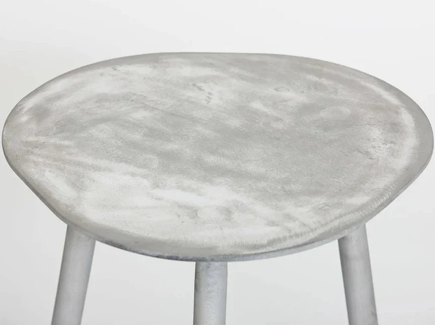 FAYE TOOGOOD SPADE STOOL CAST ALUMINUM SH17.5” x Ø16" - Image 3
