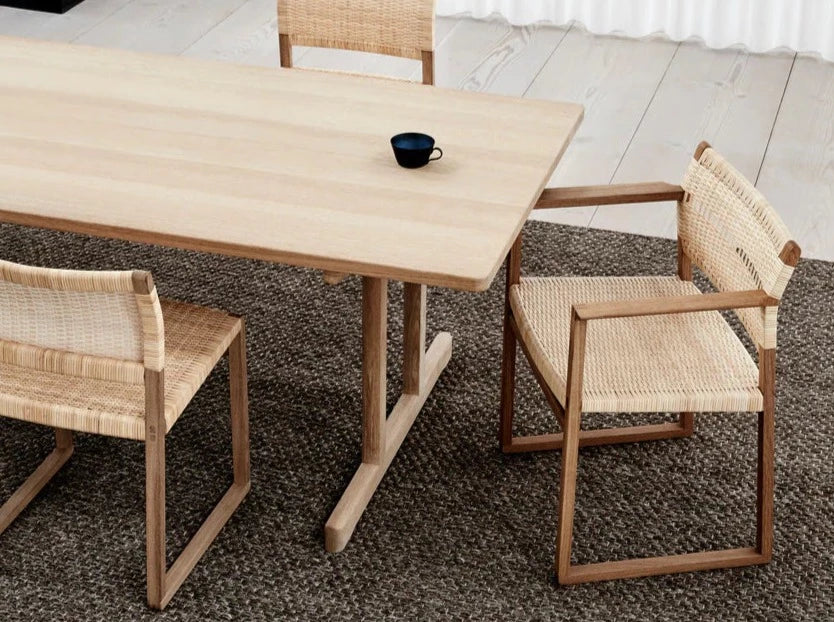 FREDERICIA BORGE MOGENSEN BM61 CHAIR / CANE W18.9" x D18.9" x H30.12" x SH18.11" - Image 2