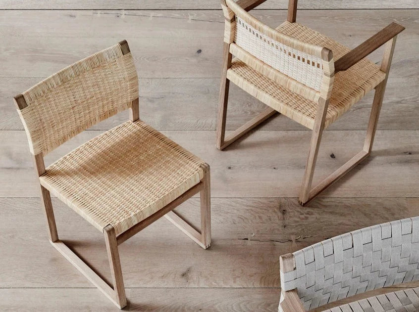 FREDERICIA BORGE MOGENSEN BM61 CHAIR / CANE W18.9" x D18.9" x H30.12" x SH18.11" - Image 3