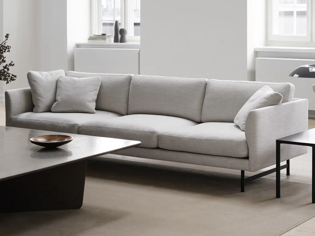 FREDERICIA HUGO PASSOS CALMO 80 3-SEATER SOFA L98.43" x D35.43" x H29.72" SH 16.14" - Image 4