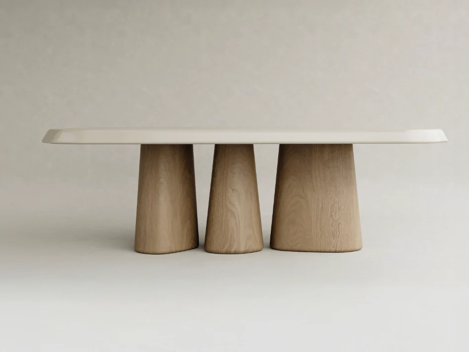 GALERIE NAINOA AURA DINING TABLE 01 W94.5" x D51.75" x H30"