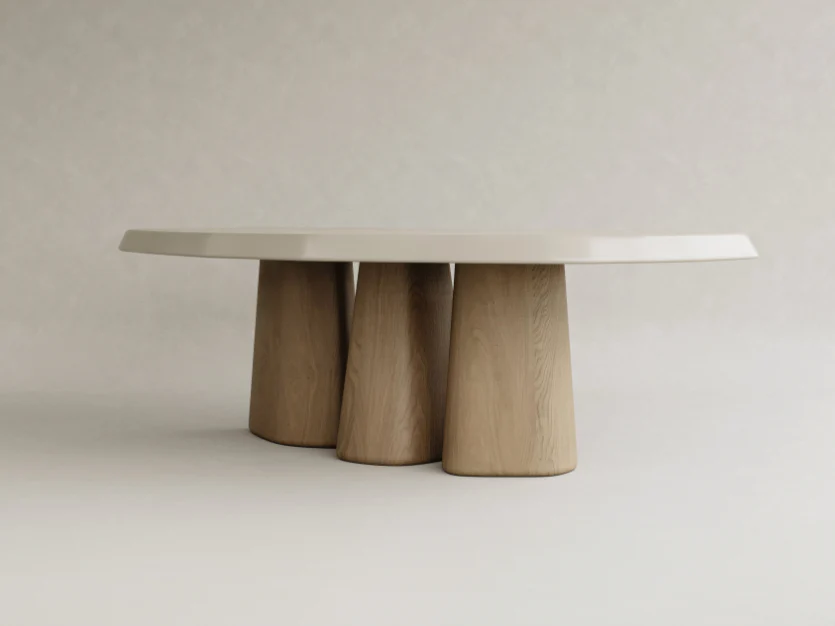 GALERIE NAINOA AURA DINING TABLE 01 W94.5" x D51.75" x H30" - Image 2