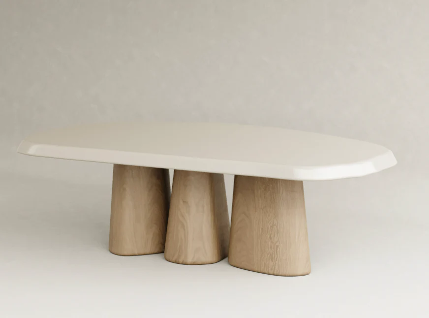 GALERIE NAINOA AURA DINING TABLE 01 W94.5" x D51.75" x H30" - Image 4